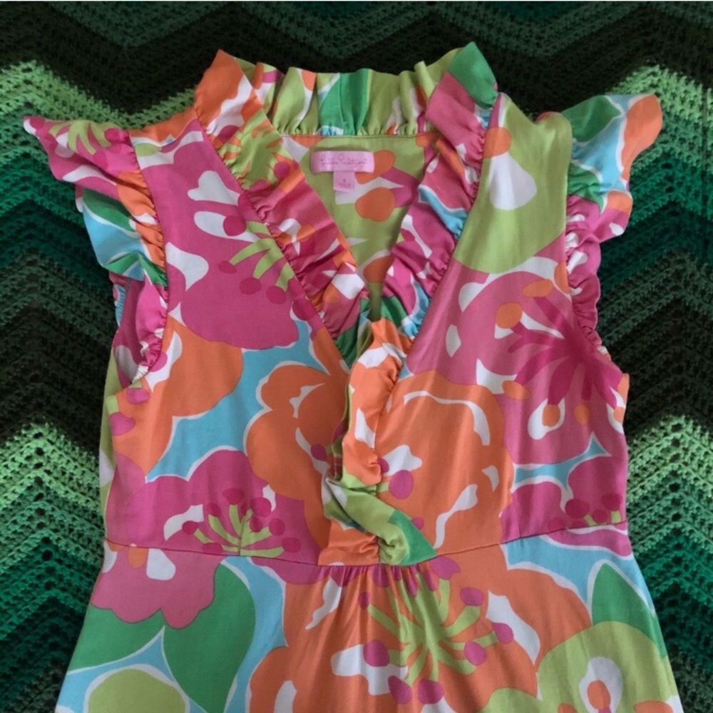 Lilly Pulitzer Clare silk jersey dress HTF EUC - Picture 2 of 7